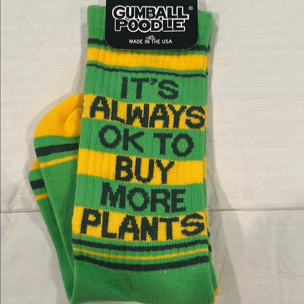 Gumball Poodle OS Plant Socks